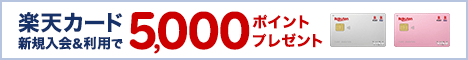 自分名義で楽天カード申し込みバナー