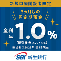 【SBI新生銀行】ネット銀行口座開設